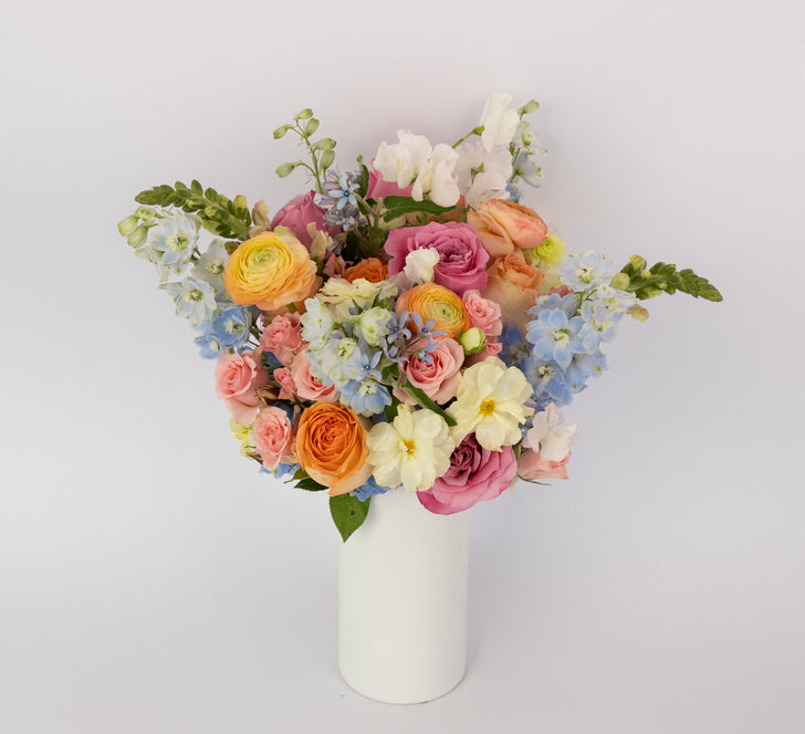 Watercolor Gardens Flower Bouquet Vase - Image