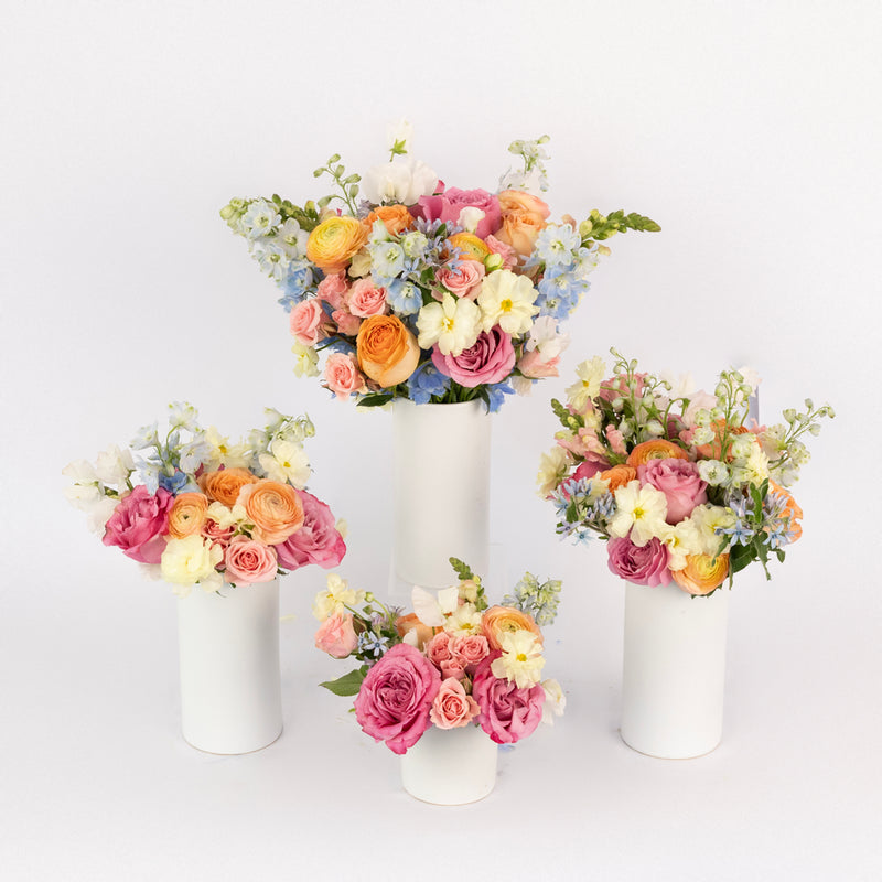 Watercolor Gardens Flower Centerpiece Close Up - Image