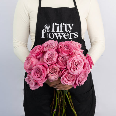 All For Love Pink Rose Apron - Image