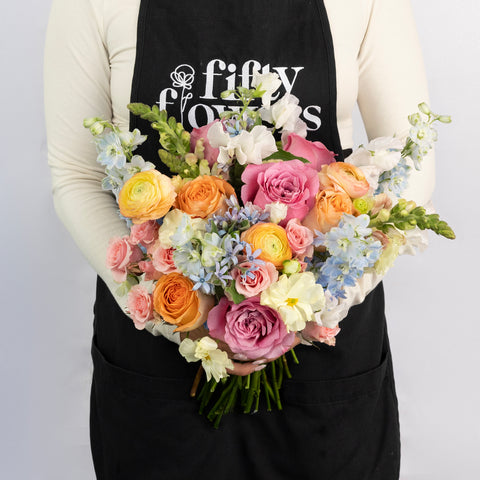 Watercolor Gardens Diy Flower Kit Apron - Image
