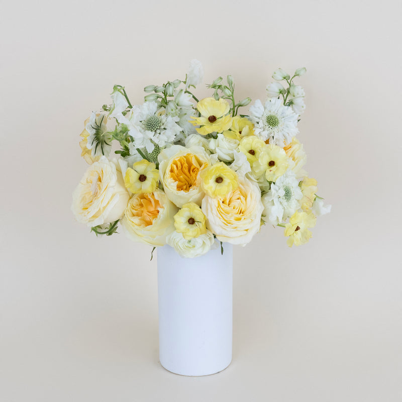 Butter Yellow Flower Bouquet Vase - Image