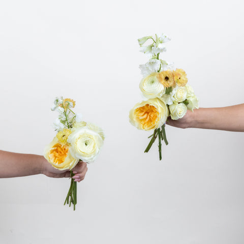 Butter Yellow Bouquet Bar Flower Kit Vase - Image