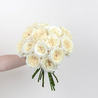 White Candlelight Rose Bouquet Stem - Image