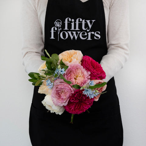 Botanical Romance Flower Bouquet Apron - Image