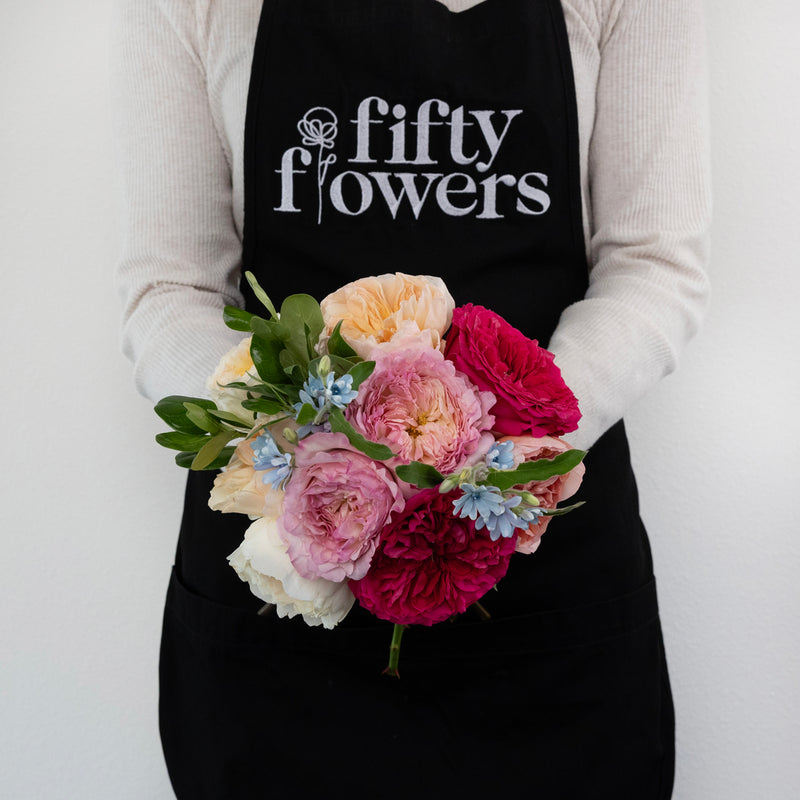 Botanical Romance Flower Bouquet Apron - Image