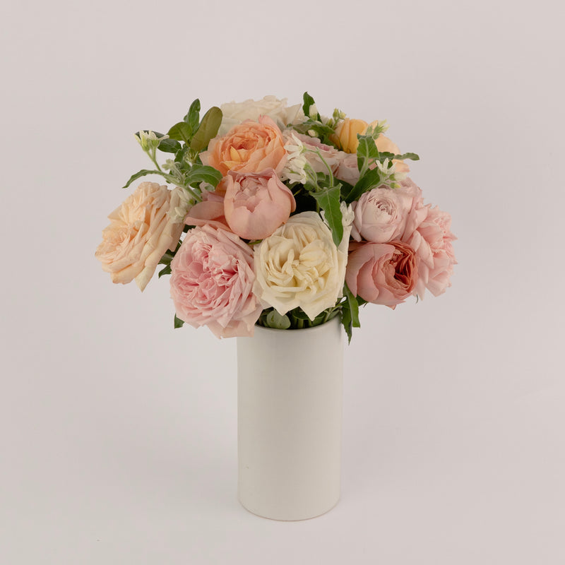Blushing Garden Flower Centerpiece Close Up - Image