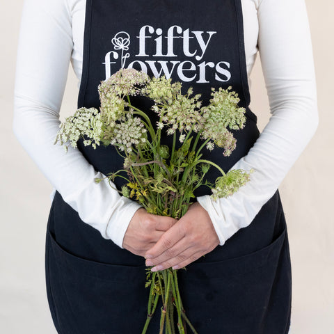 Chocolate Lace Flower Apron - Image