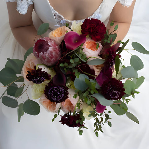 Burgundy Pink Tropical Minimony Wedding Collection