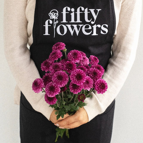 Burgundy Purple Micro Pom Cushion Apron - Image