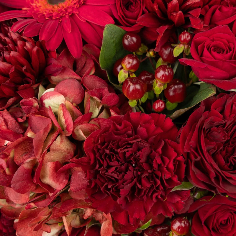 Cherry Coded Flower Bouquet Close Up - Image