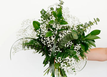 Classic Wedding Greenery Flower Bouquet Close Up - Image