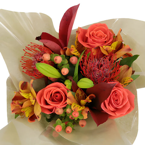 Coral Orange Flower Centerpieces