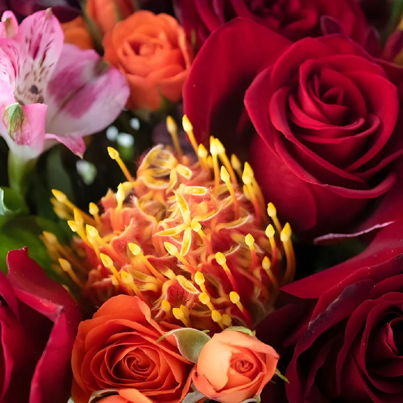 Crown Jewel Valentines Day Flower Arrangement Close Up - Image