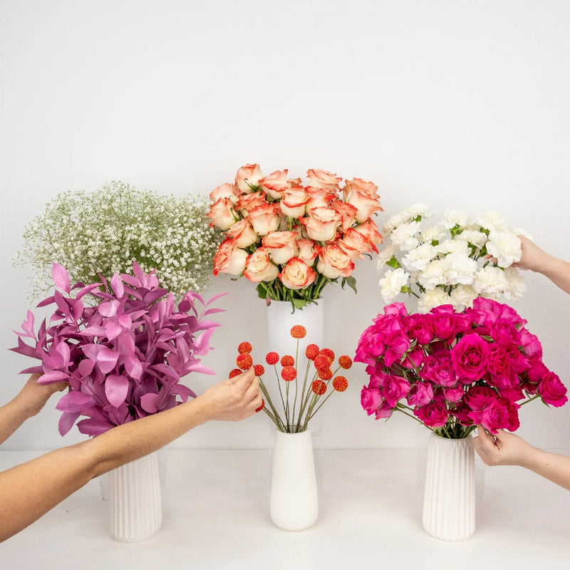 Cupid's Flirty Pink Flower Bouquet Bar Close Up - Image
