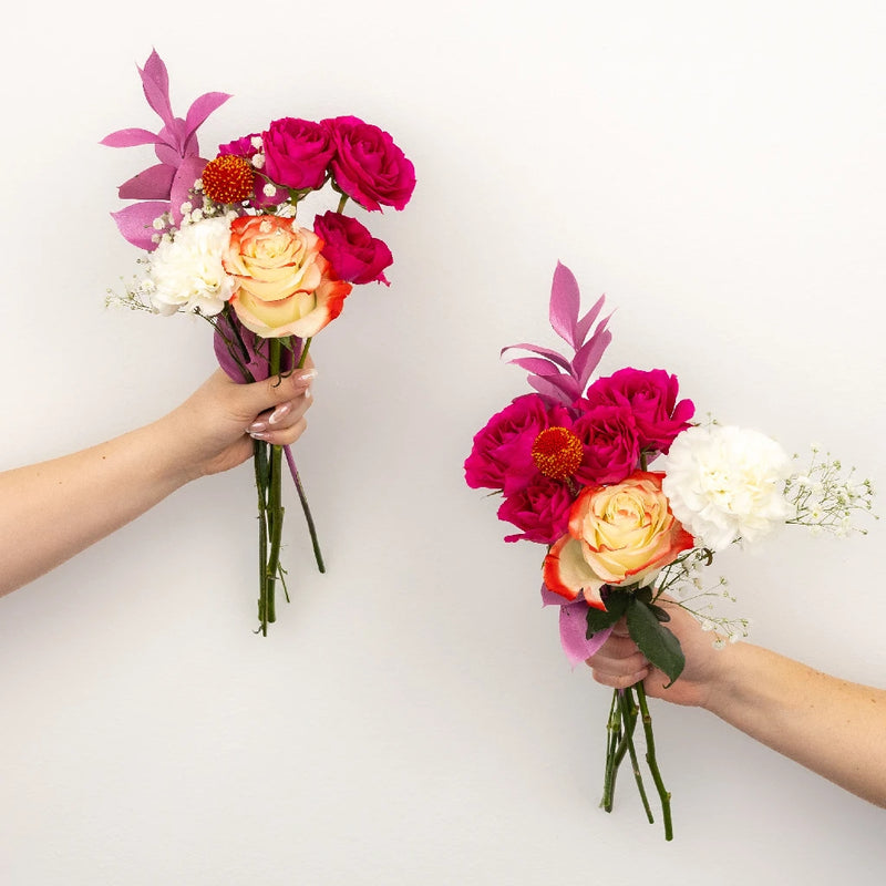 Cupid's Flirty Pink Flower Bouquet Bar Hand - Image