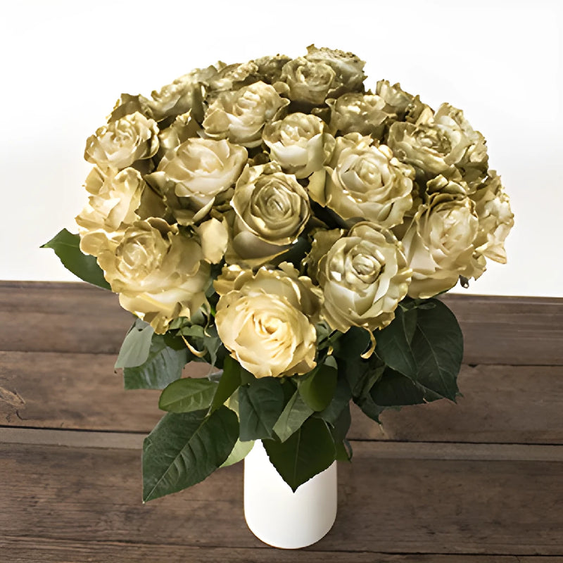 Buy Wholesale Decadent Golden Rose Bouquet in Bulk - FiftyFlowers