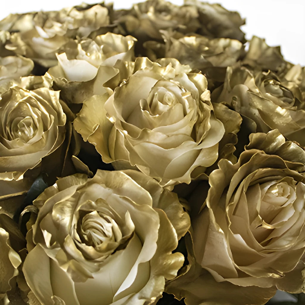 Goldrose Bouquet クリーム色のバラ Buy Wholesale Decadent Golden Rose Bouquet in Bulk - FiftyFlowers