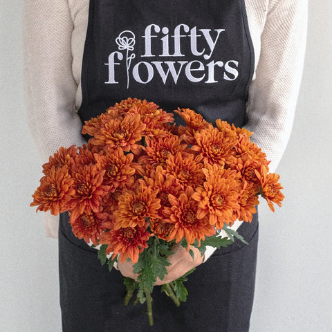 Antique Goldenrod Chrysanthemum Apron - Image