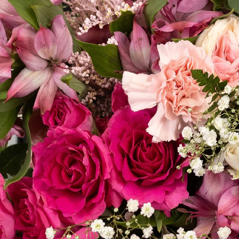 Delightfully Pink Wedding Flower Bouquet Hand - Image