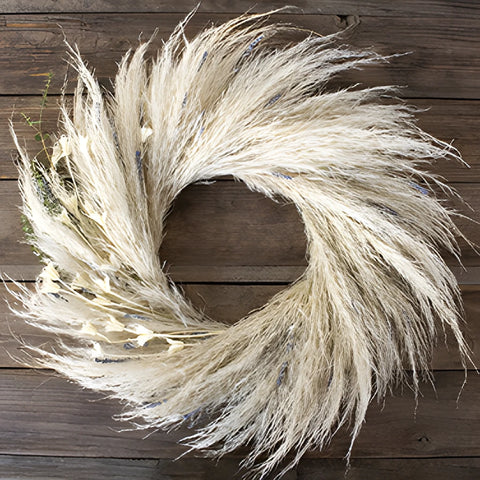 Avery dried greenery mix wreath flatlay