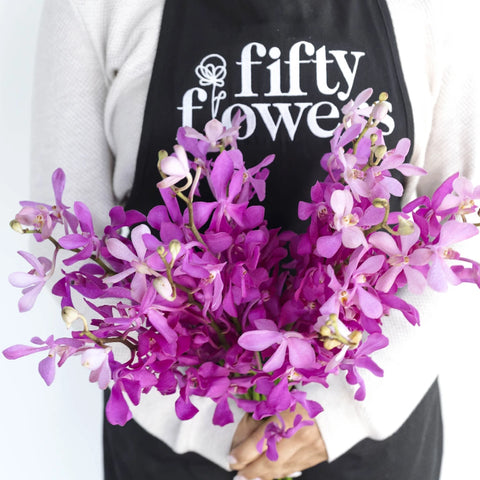 Dramatic Pink Mokara Orchid Apron - Image