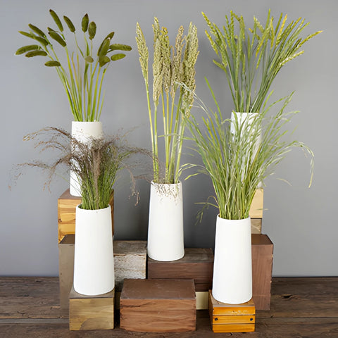 Bunches of fall grass medley fresh cut greenery filler flowers