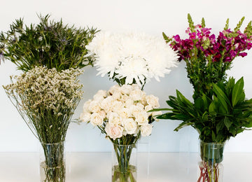 Farmhouse Style Flower Bouquet Bar Close Up - Image