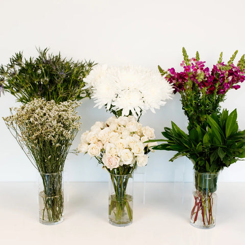 Farmhouse Style Flower Bouquet Bar Close Up - Image