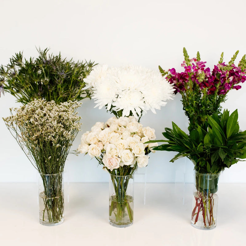 Farmhouse Style Flower Bouquet Bar Close Up - Image