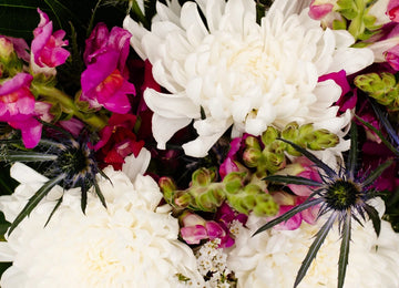 Farmhouse Style Flower Bouquet Bar Close Up - Image