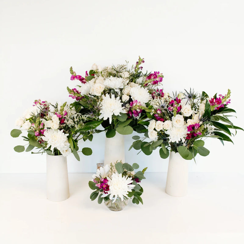 Farmhouse Style Flower Centerpiece Close Up - Image