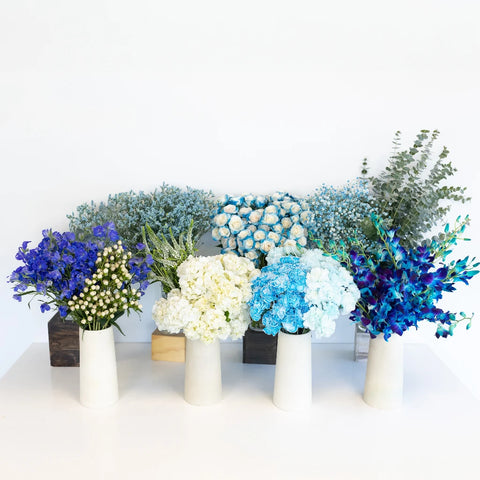 Aqua Blue Diy Flower Kit Apron - Image