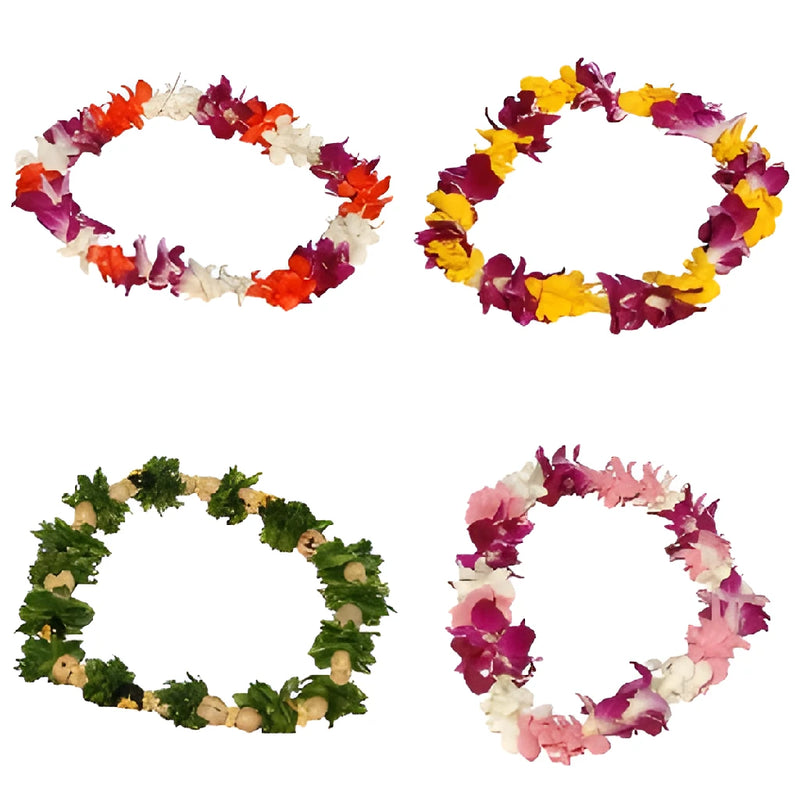 10 Deluxe Strung Orchid Leis