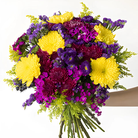 Golden Purple Flower Bouquet