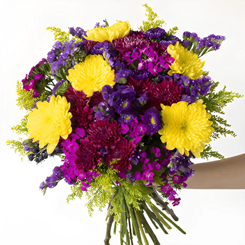 Golden Purple Flower Bouquet