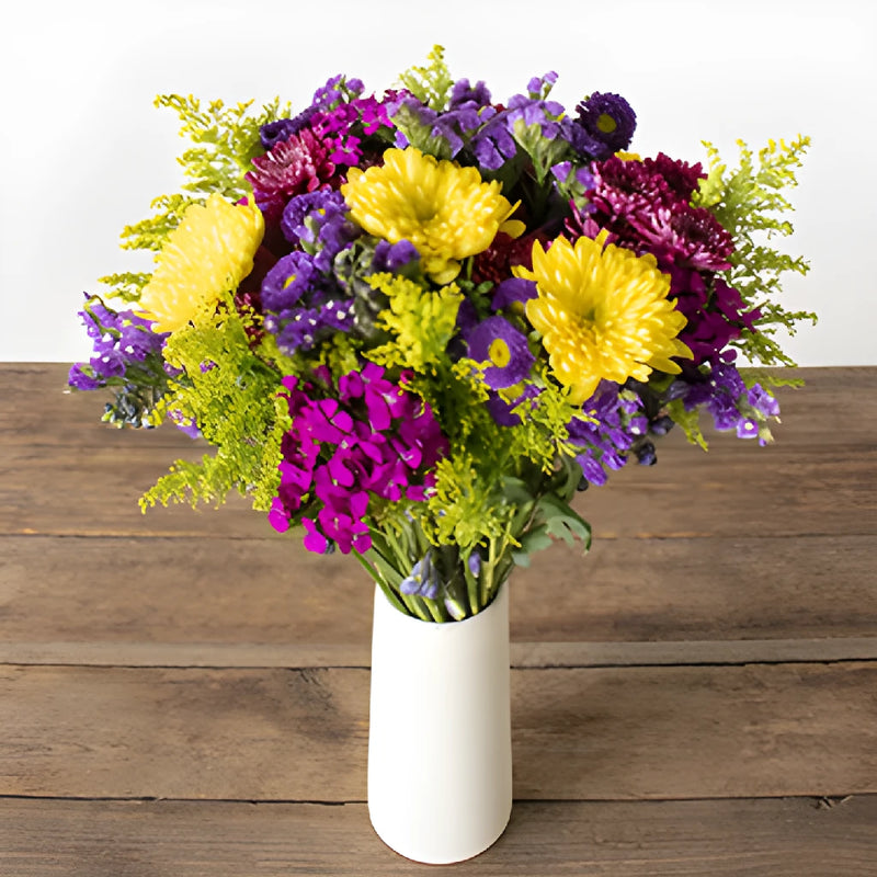 Golden Purple Flower Bouquet