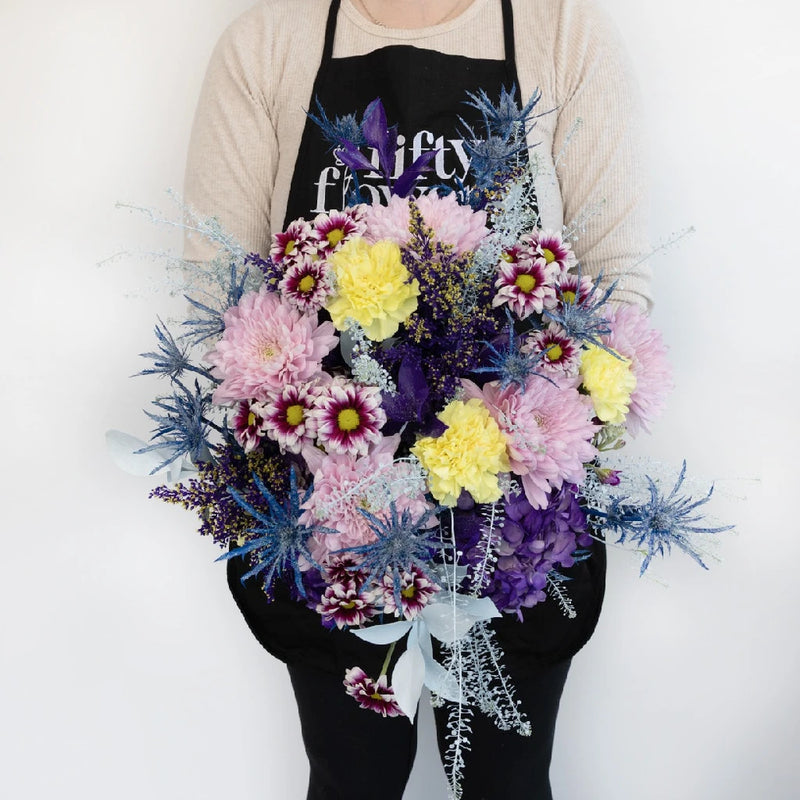 Holographic Purple Flower Bouquet Hand - Image