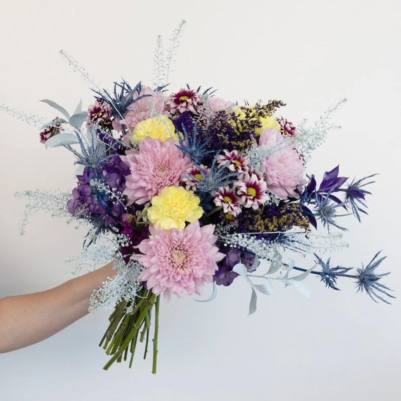 Holographic Purple Flower Centerpieces Vase - Image