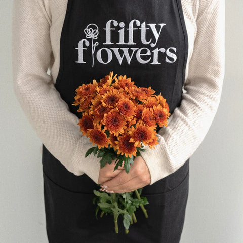 Indian Corn Pom Flower Apron - Image