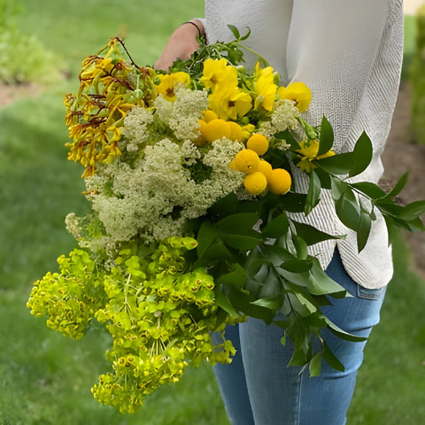 Intrigue Design Yellow Deluxe Flower Box