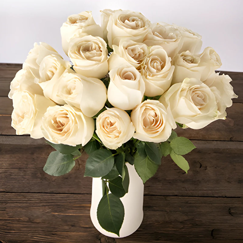 Ivory White Vendela Rose Bouquet