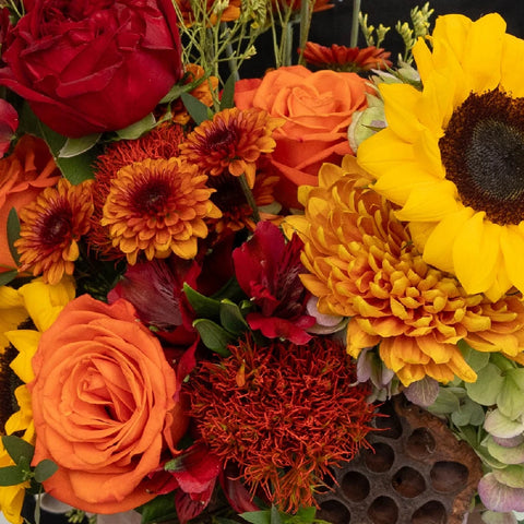 Autumn Dream Flower Centerpiece Close Up - Image