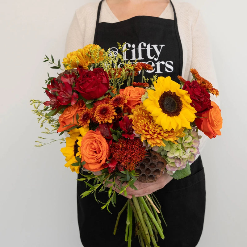 Autumn Dream Flower Centerpiece Apron - Image
