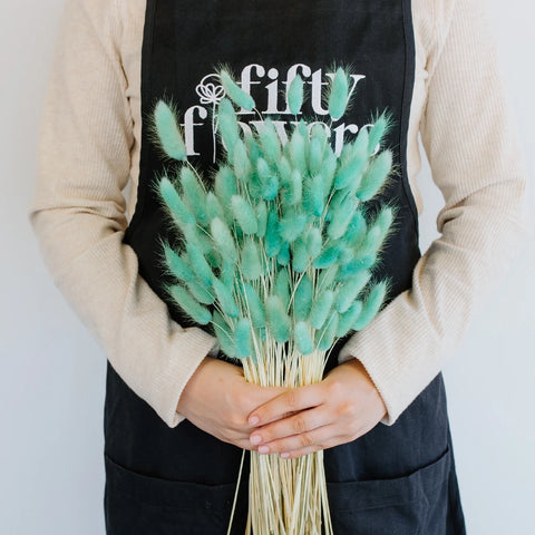 Baby Blue Dried Bunny Tails Apron - Image