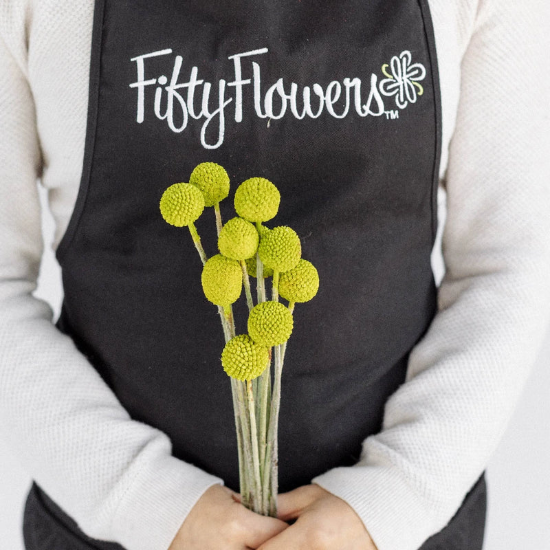 Lime Green Craspedia Billy Ball Apron - Image