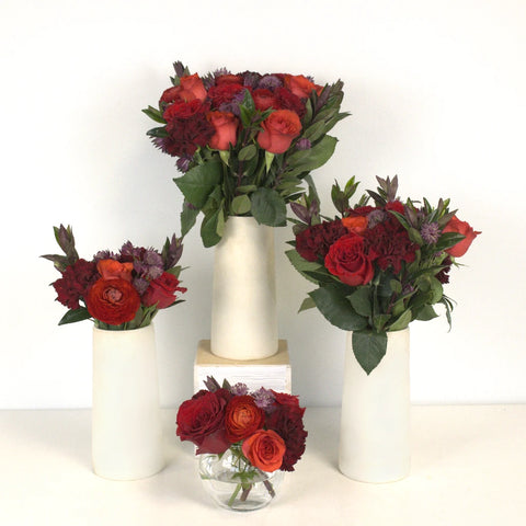 Love Letters In Red Flower Centerpiece Close Up - Image