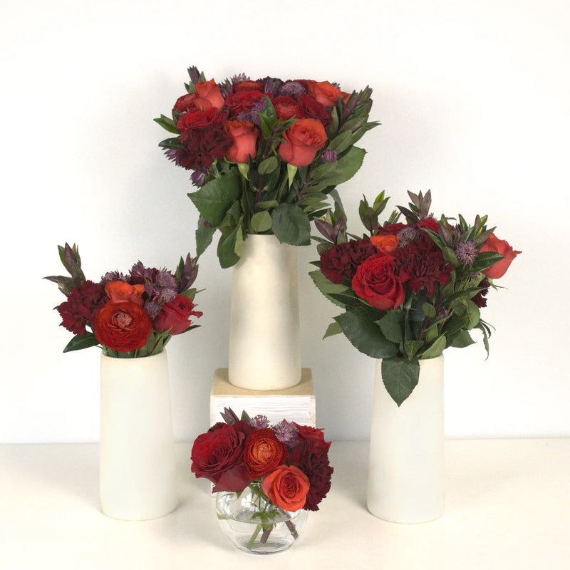 Love Letters In Red Flower Centerpiece Close Up - Image