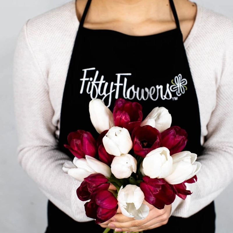 Love Pack Bulk Tulip Flowers Apron - Image