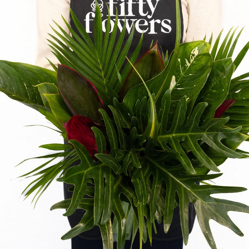 Lush Green Amazon Greenery Centerpiece Vase - Image