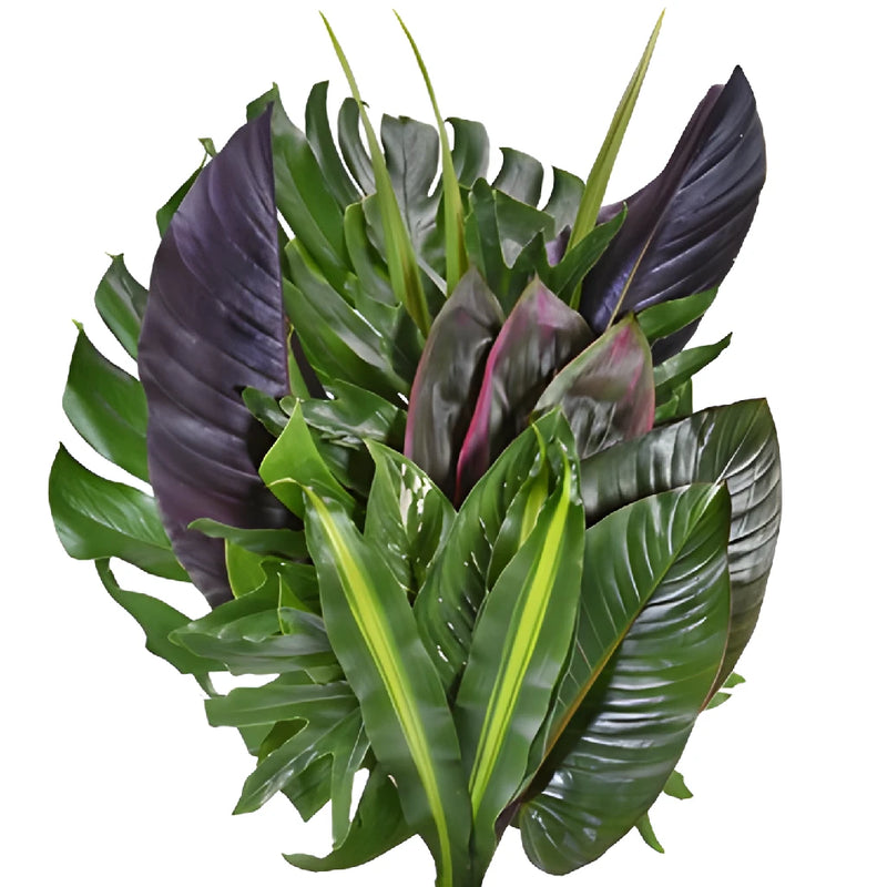 Lush Tropical Greenery Centerpiece